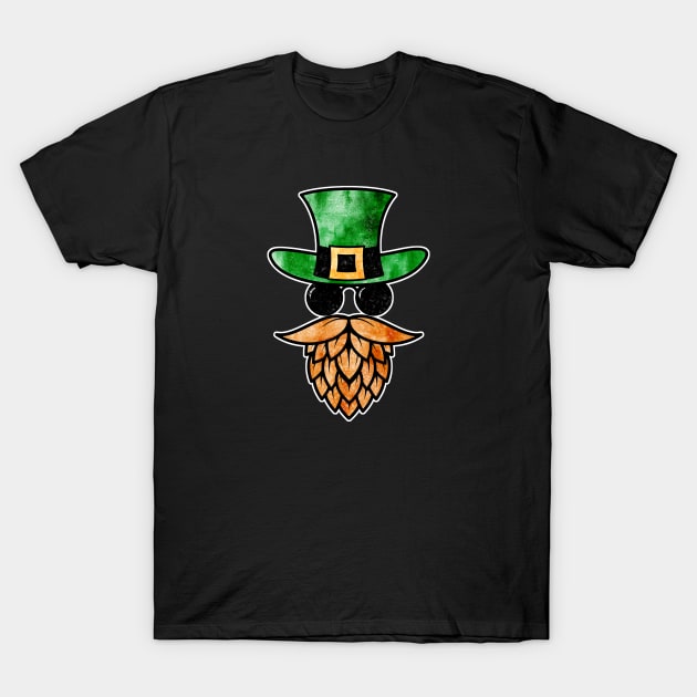 Beer Lover's Hipster Hops Leprechaun for St. Patick's Day T-Shirt by cottoncanvas